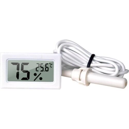 Embedded electronic Thermohygrometer Mini household digital hygrometer crawling pet Thermohygrometer 1 meter cable