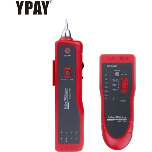 YPAY network cable tester red rj11 rj12 rj45 cat5 cat6 cat7 telephone wire tracker toner ethernet lan rg rj 45 tool line finder