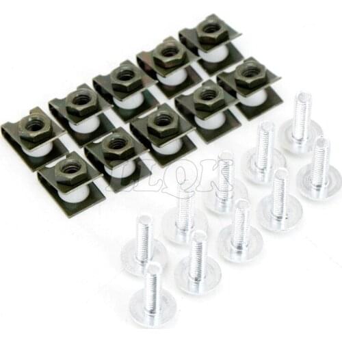 10pcs 6mm CNC Motorcycle Fairing body work Bolts Screws For bmw s1000rr 2010 2011 2012 2013 2014 BMW F800GS 2008-2015