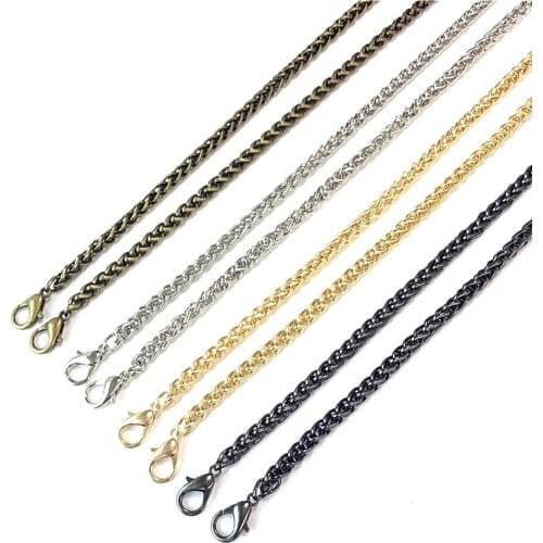10PCS 120cm Long Purse Clutch Handbag Shoulder Bag Straps Metal Chains Lobster DIY Luggage Hardware Replacement Accessories