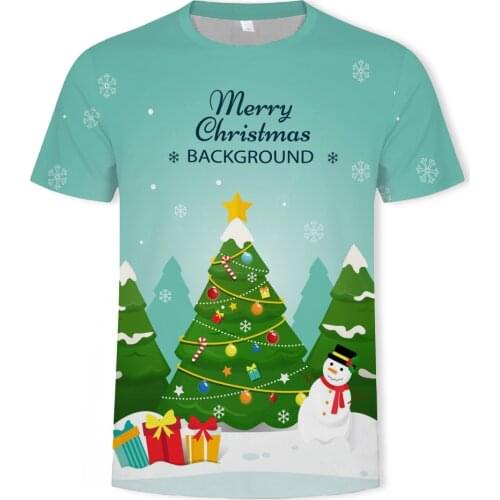 2021 Christmas gift mens T Shirts 3d Printe Rave party men Short Sleeve Christmas O-Neck Tops Tee oversized T-shirt
