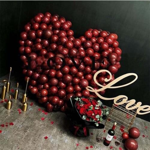 88pcs 10inch Double Ruby Red Balloon Double-deck Wedding Romantic Confession Decor Birthday Helium Ballons Gifts