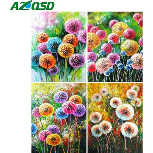 AZQSD Diamond Painting Dandelion Full Square 5d Diamond Embroidery Flower Diy 5d Picture Of Rhinestones Home Decor Gift