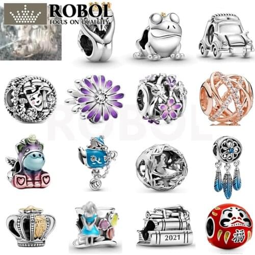 41 New Original 925 Sterling Silver Passions Frog Prince Swans Heart Charm Fit for DIY Bracelet Fashion Womans Jewelry Gift
