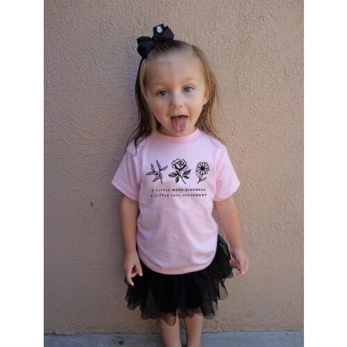 A Little More Kindness A Little Less Judgement T Shirt Flowers T-shirt Save Plant Tshirt kids Tees kids Fashion Clothes