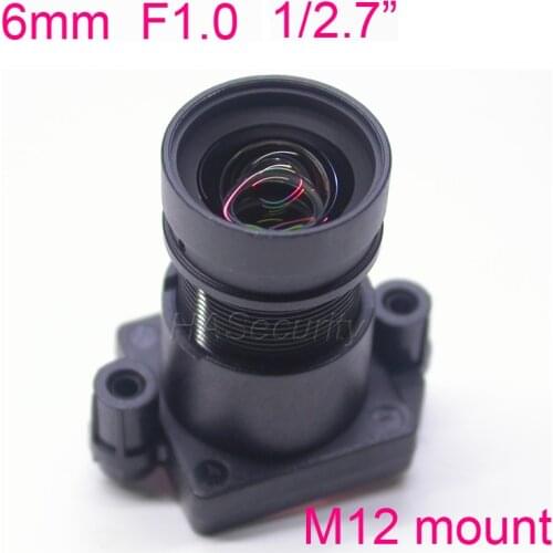F1.0 StarLights 6mm focal 2.0MP 1/2.7" Lens special for image sensor IMX327 , IMX307 , IMX290 , IMX291 camera PCB board module