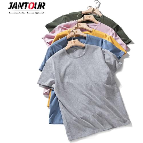 Мужские однотонные футболки JANTOUR China At AliExpress