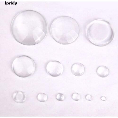 Clear Glass Cabochons Transparent Half Round Circle Flat Back for Jewelry DIY Settings