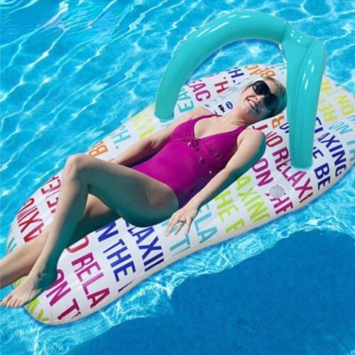 Creative Inflatable Water Slippers Floating Row Swim Ring Adult Floating Bed Swimming Ring Swimming Pool Beach Party Toys
