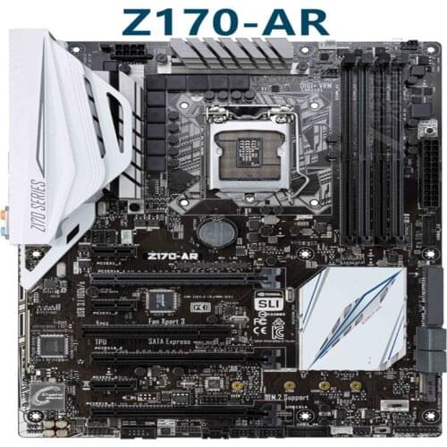 For used Asus Z170-AR Desktop motherboard DDR4 motherboard 1151 DDR4 Intel Z170 PCI-E 3.0