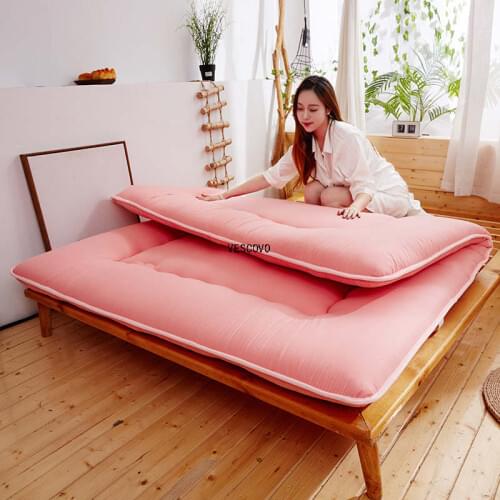 VESCOVO Single Double King tatami floor Mattress topper twin queen bed topper