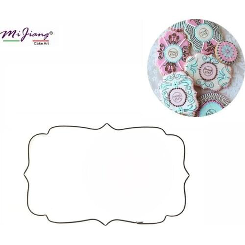 Metal Cookie Cutter Slicer Cake Stamp Mirror Wish Frame Fondant Mold DIY Cake Decorating Tool Christmas Baking Bakeware S7140