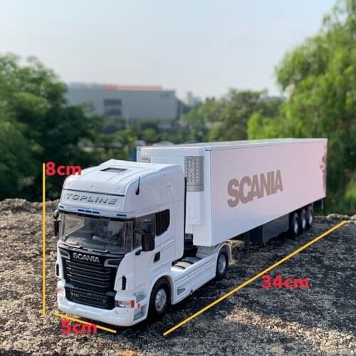 SCANIA Heavy Van Truck Model Cars Semi-Trailer Vehicle Metal Toys Collection Gifts Diecast 1/50 Scale Alloy Collection