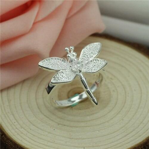 Fashionable Dragonfly Pattern Ring 925 Sterling Silver High Quality 7, 8, 9, Size Kids Jewelry Jewlery for Women #179