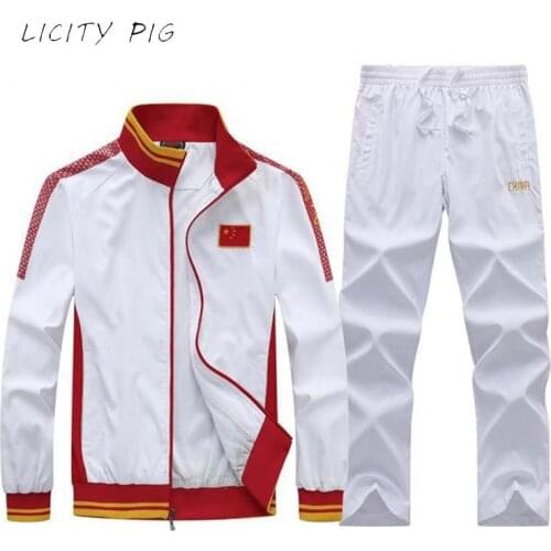 2020 tracksuit men two piece set mens outfits zip jacket trackpants olympic track suit student school clothes jogging sweatsuits