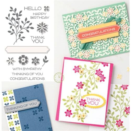 2021 New Metal Cutting Dies And Stamps Set for DIY Scrapbook Album Photo Embossing Handmade Decorations Making FLOWERING