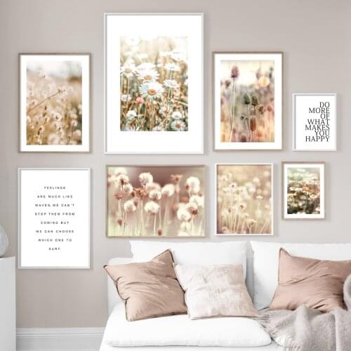 Dandelion Flower Plant Landscape Wall Art Canvas Painting Nordic Posters And Prints Wall Pictures For Living Room Bedroom Decor