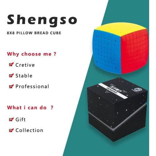 Sengso Pillowed 8x8 Magic Cube Professional ShengShou 8x8x8 bread cube Puzzle cubo magico Educational Toys gift 8 stickless fun