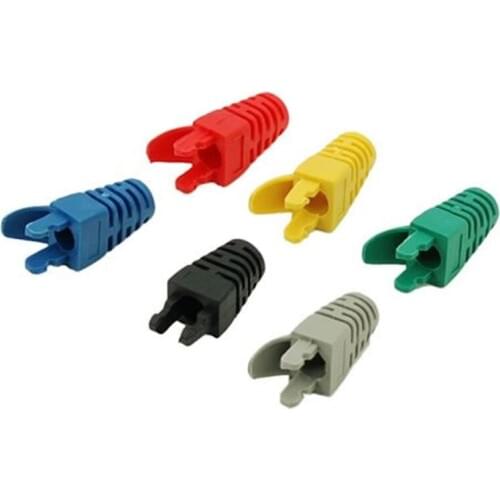 Network RJ45 Cable Ends Plug Connector Cover Boots Cap Cat5 Cat6 Safety RJ45 Connector Jacket