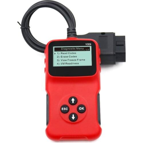 High quality V309 OBD2 Code Reader supports 9 protocols & 5 languages Auto fault detector V 309 professional diagnosis free ship