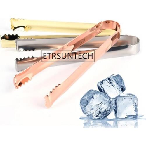 100pcs Stainless Steel Ice Food Tongs Serving Multifunction Utensil Kitchen Tools Non-stick Cake Clip