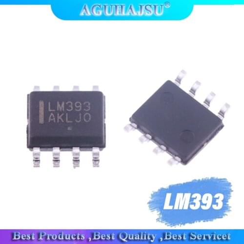 20pcs/lot LM393 LM393DR2G low voltage dual comparator 8-pin SOP-8 SMD original