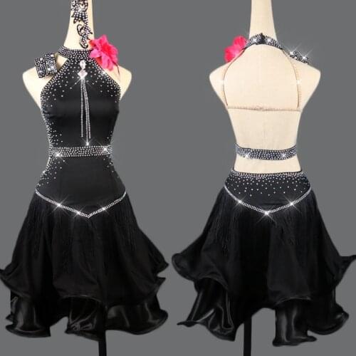 2019 Latin Dance Dress Women Cha Cha/Rumba/Samba/Tango/Ballroom Dance Skirt Sexy Plus Size Club Latin Dancing Costumes VDB118