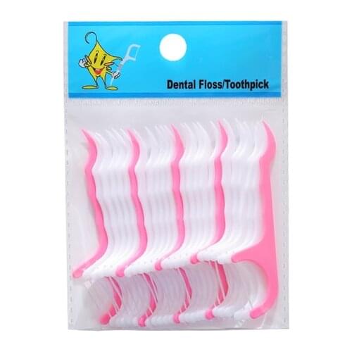 250pcs Practical Plastic Dental Floss Stick Nylon Wire Portable Teeth Care Tooth Cleaning Tools Set For Health Oral Hygiene
