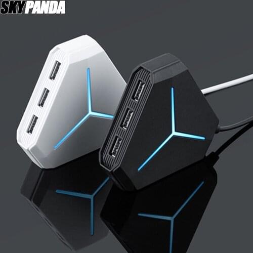 6 Port USB3.0 Hub 1m Cable With Mic AUX Cool LED Indicator Fast Charging Splitter for Multi-device Desktop Laptop