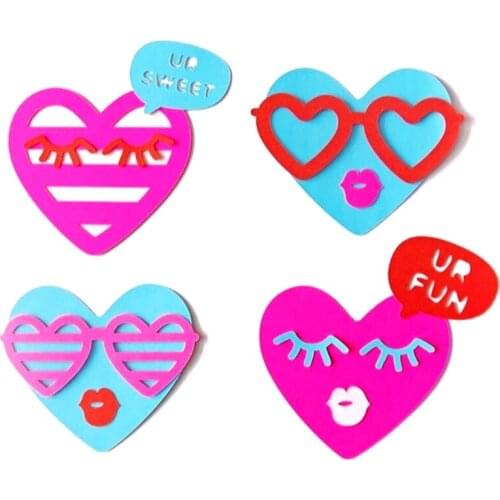 A9LB Love Eye Lashes Carbon Steel Cutting Dies DIY Scrapbooking Photo Album Embossing Paper Cards Making Stencil Decorative