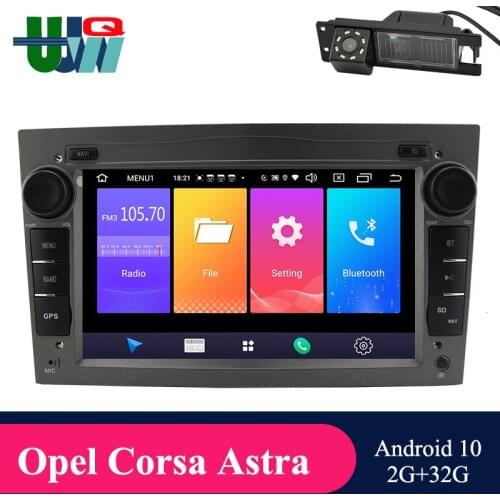 UJQW 2din Android 10.0 Car Multimedia Player for Opel Astra Vectra Zafira Corsa Antara Vivaro Car DVD GPS Navigation Carplay BT