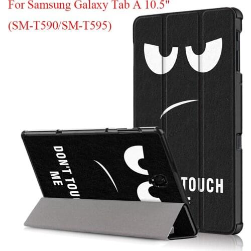 Butterfly Flower Eyes Printed PU Leather Flip Stand Cover Cases For Samsung Galaxy Tab A 10.5 T590 T595 T597 Tablet Smart Cover