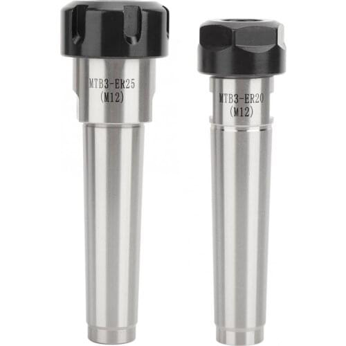 MTB3 ER20/ER25 High Accuracy Carbon Steel Collet Chuck Holder M12 Morse Taper Shank Tool Holder For CNC Lathe Milling Machine