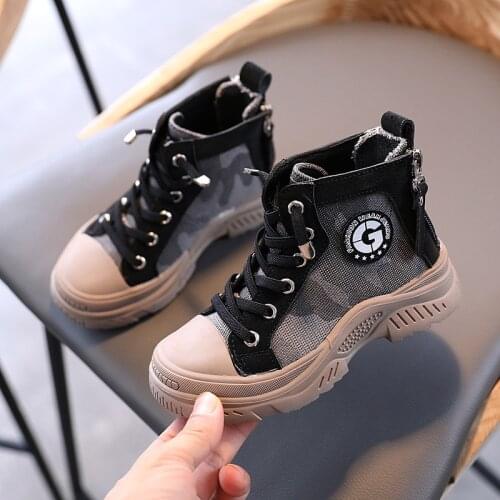 Childrens Martin Boots Middle Sleeve British Style Boys' Leather Boots Girls' Retro Short Boots Baby Boy Shoes Girl Shoes