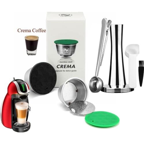ICafilas For Dolce Gusto Crema Coffee Filters Reusable Refillable Coffee Capsule Stainless Steel Pod Nescafe Baskets Lumio Cup