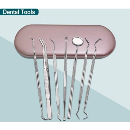 Stainless Dental tools Hygiene Instrumental Dentist Surgery Lab Equipement Tooth Mirror Scaler Teeth Cleaner Cleaning Tools