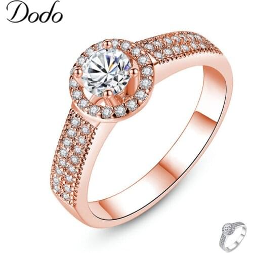 Classic Two Lines Cubic Zirconia Ring For Women Trendy Fashion Zinc Alloy Ring Rose Gold & Silver Color Jewelry Bijouterie R285