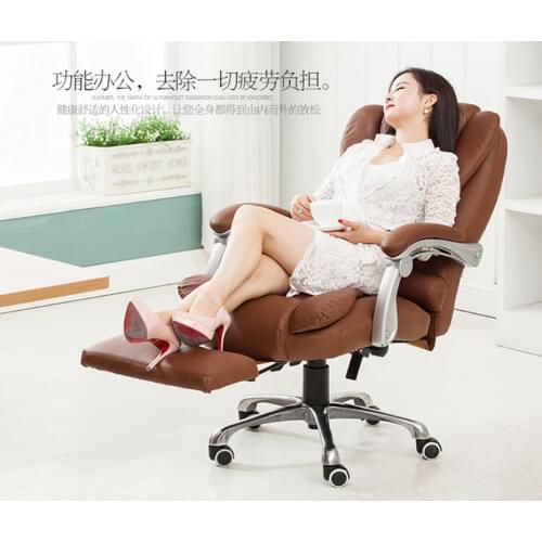 Reclining leather chair .home computer chair .swivel chair . boss chair