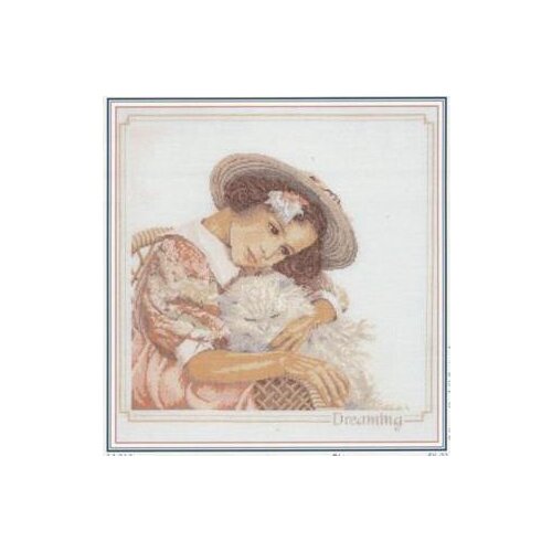 11/14/18/27/22/25/28CT beautiful cute counted cross stitch kit dreaming little girl and dog doggy puppy