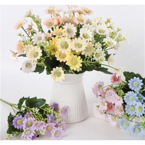 Creative Home Decor Simulation Chrysanthemum Home Wedding Holding Flowers Summer Yellow Small Fresh Decoration Accessories