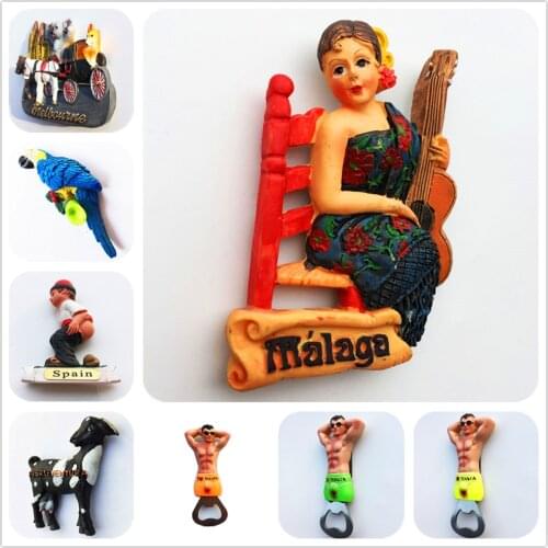 European and American characteristics Fridge Magnets Tourism Souvenir Refrigerator Magnetic Sticker Collection Handicraft Gift
