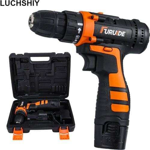 12V 28N.m Multifunctional Electric Drill Electric Screwdriver Household Wireless Portable Electric Drills Power Tool Woodworking