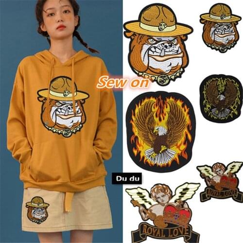 Sew on Large size Clothes Embroidery Patches Pattern Coat T-shirt Down Jacket Beautify Patches DIY