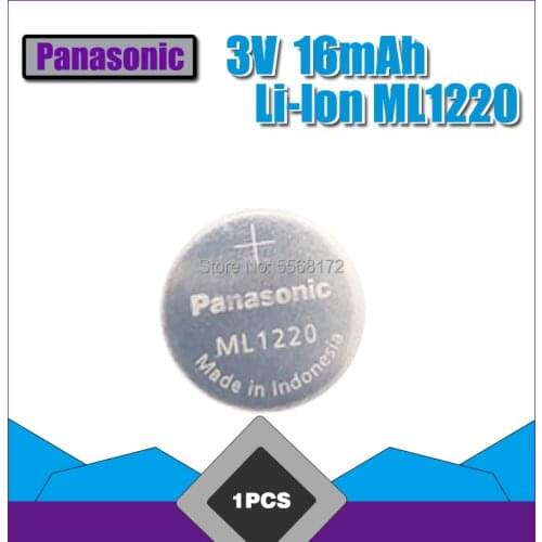 Original Panasonic ML1220 3V ML 1220 Rechargeable CMOS RTC BIOS Back Up Cell Button Coin Battery Batteries