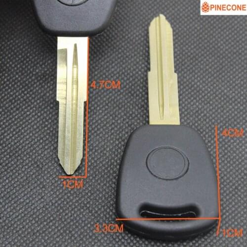 PINECONE Key Case for Zhonghua Car Key Uncut Brass Blade Replace Transponder Chips Key Vehicle Key Shell Fob