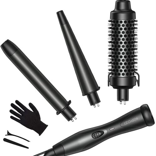 KIPOZI Hair Curler 3 IN 1Beauty Tool Ceramic Dual Voltage Curling Iron Hair Waver Wand Flower Cone Hair Salon Curler For Women