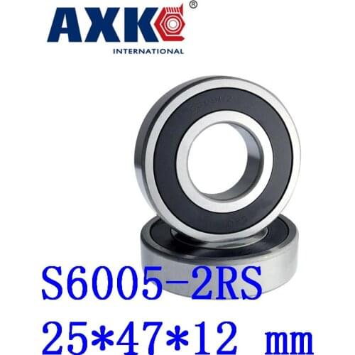 2pcs Free Shipping Sus440c Environmental Corrosion Resistant Stainless Steel Bearings (rubber Seal Cover) S6005-2rs 25*47*12 Mm