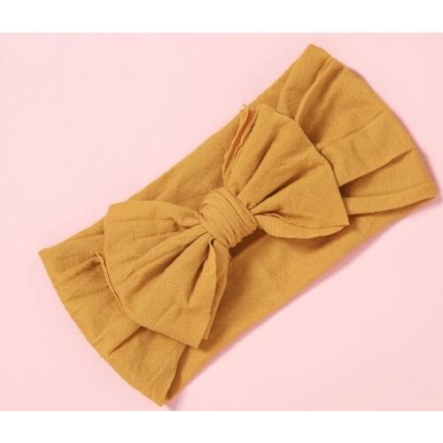 2020 Brand Cute Kids Toddler Hairband Baby Girls Headband Stretch Newborn Turban Head Wrap Accessories Infant Bow Hair Band