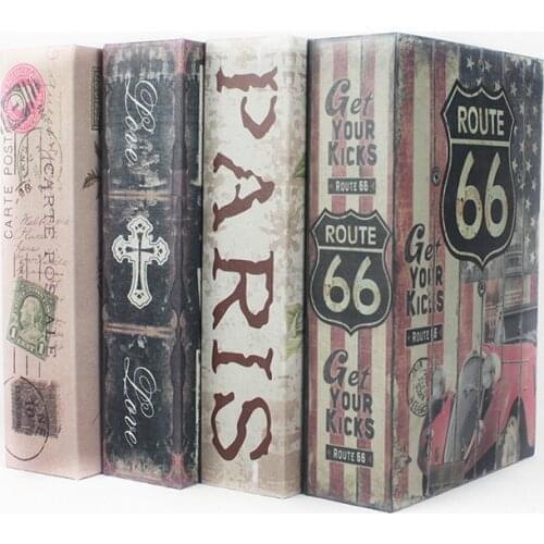 Password Locker Safe Box Money Storage box Hidden Secret Safe Steel Simulation Classic Book Style Key Safe Box Piggy Bank