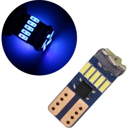 20Pcs Blue T10 W5W 4014 15SMD Canbus Error Free LED Bulbs For Car Clearance Lamps Dome Door Reading License Plate Lights 12V
